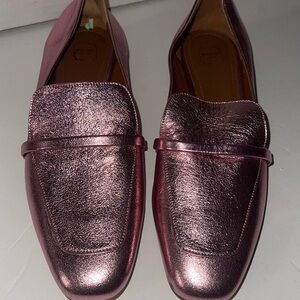 Malone Souliers Metallic Pink Loafers size 8
